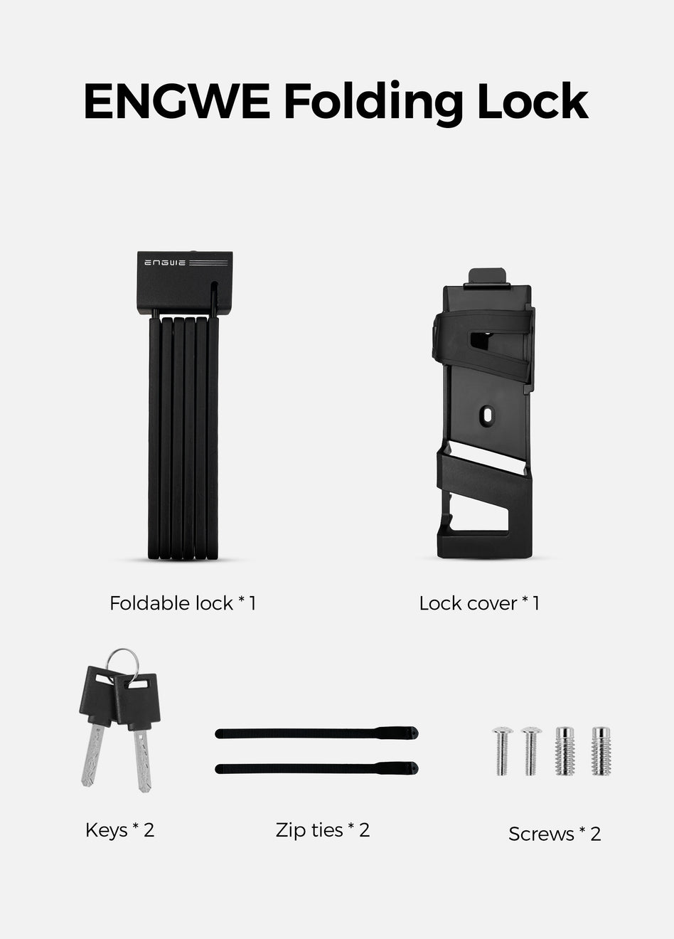 ENGWE Folding Bike Lock for Universal