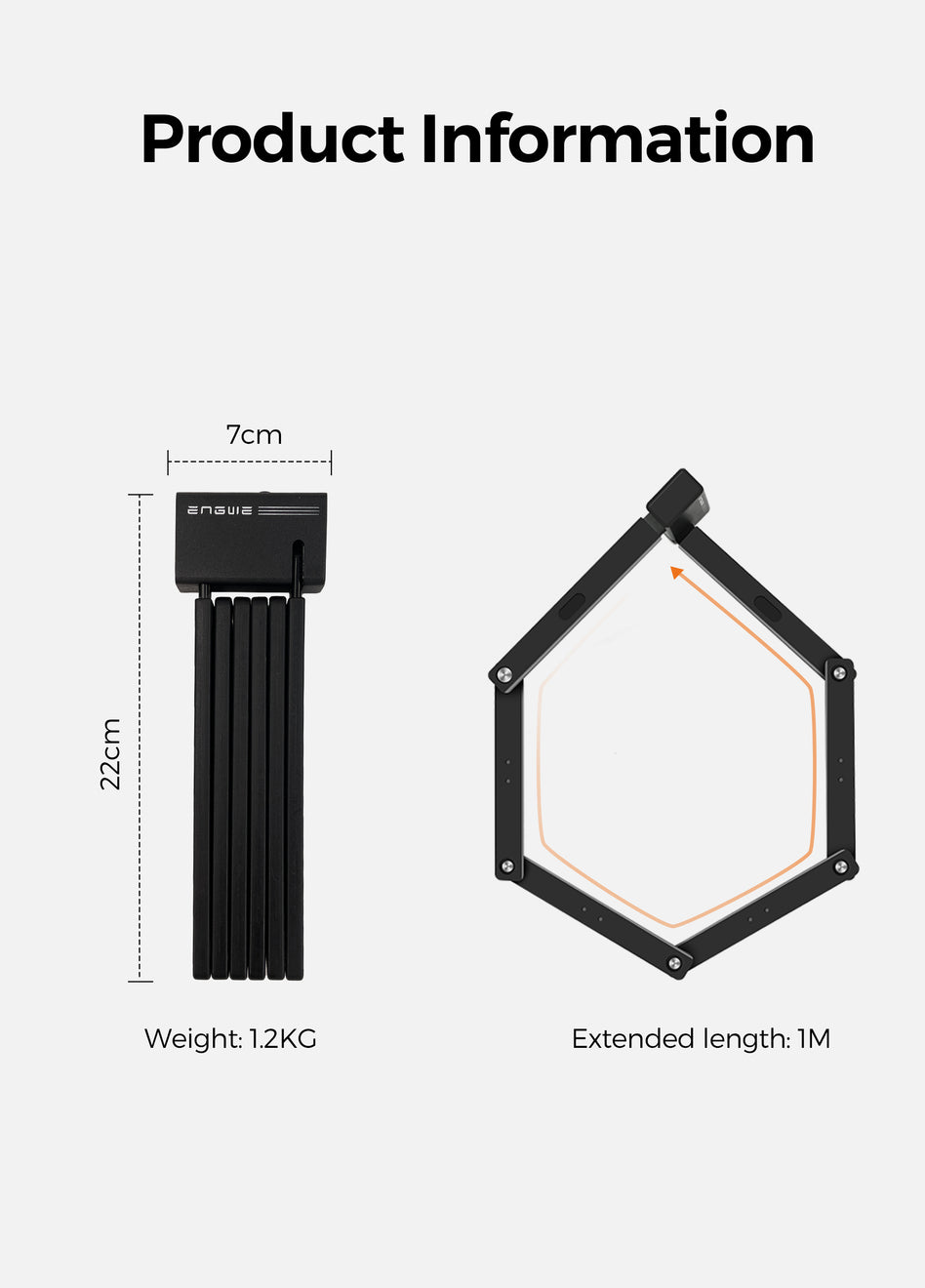 ENGWE Folding Bike Lock for Universal